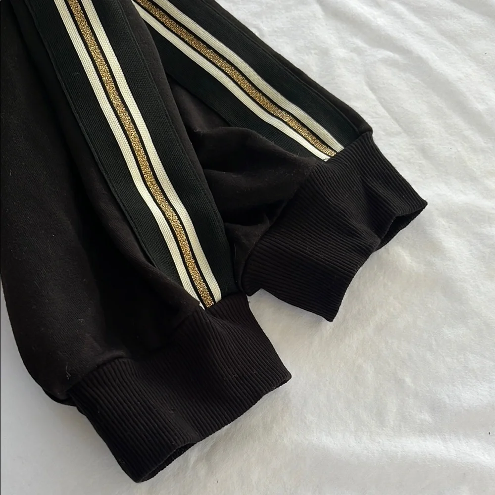 Charlotte Russe Black and Gold Joggers with Elastic Waistband size L - Picture 4 of 4